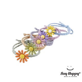 Dây Cột Tóc Hoa Cúc Set Say Happy