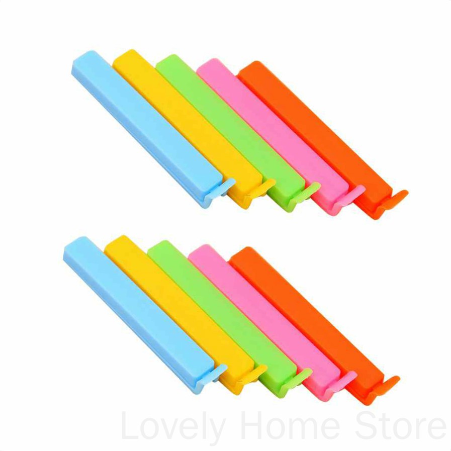 Set 10 Kẹp Túi Trà Bằng Nhựa Nhiều Màu Thiết Kế Tiện Dụng