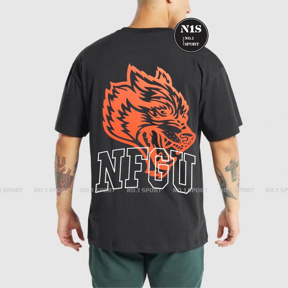 [Chuần Gymer] Áo Oversize Sói Dark Sport - Form Rộng - Chất Cotton Co Dãn 4 Chiều - Logo Sắc Nét