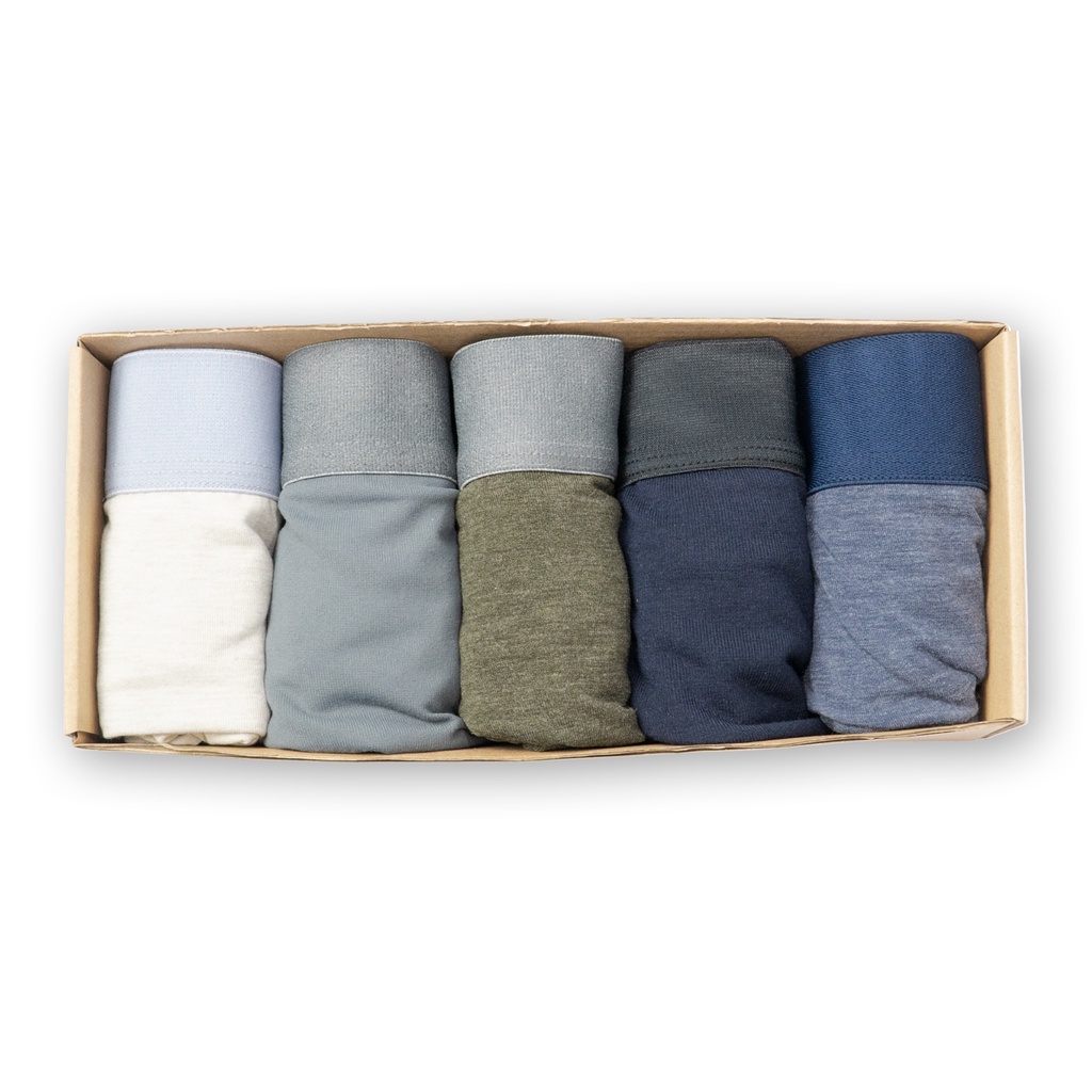 Hộp 5 Quần Lót Nam Citymen Boxer Nhiều Lưng Cao Cấp Vải Cotton Co Giãn 4 Chiều Có Phối Lưới Thoáng Khí Thấm Hút Cực Tốt