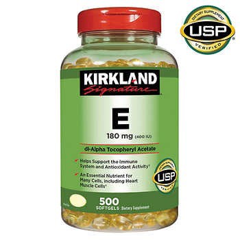 Vitamin E 400 IU 500 viên Kirkland (Date 2024)