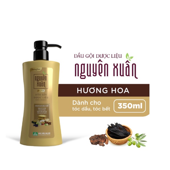 Dầu gội dược liệu Nguyên Xuân Bồng bềnh 350ml - Ngát hương hoa, da đầu dầu bết