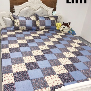 Bộ ga gối cotton lụa Hàn cao cấp