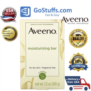 Xà phòng tắm chiết xuất từ yến mạch Aveeno, Moisturizing Bar With Nourishing Oat 100g