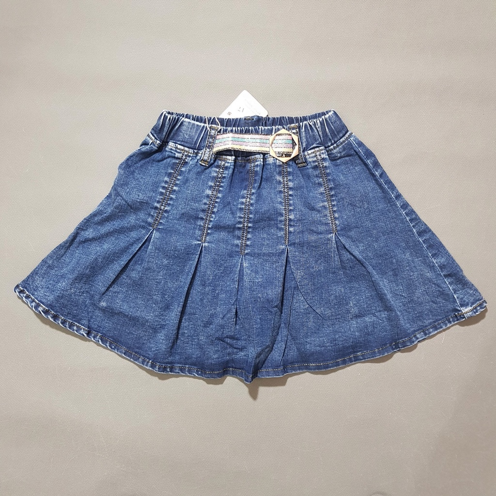 Váy quần jean xếp ly phong cách hàn quốc cho bé gái 26-53kg