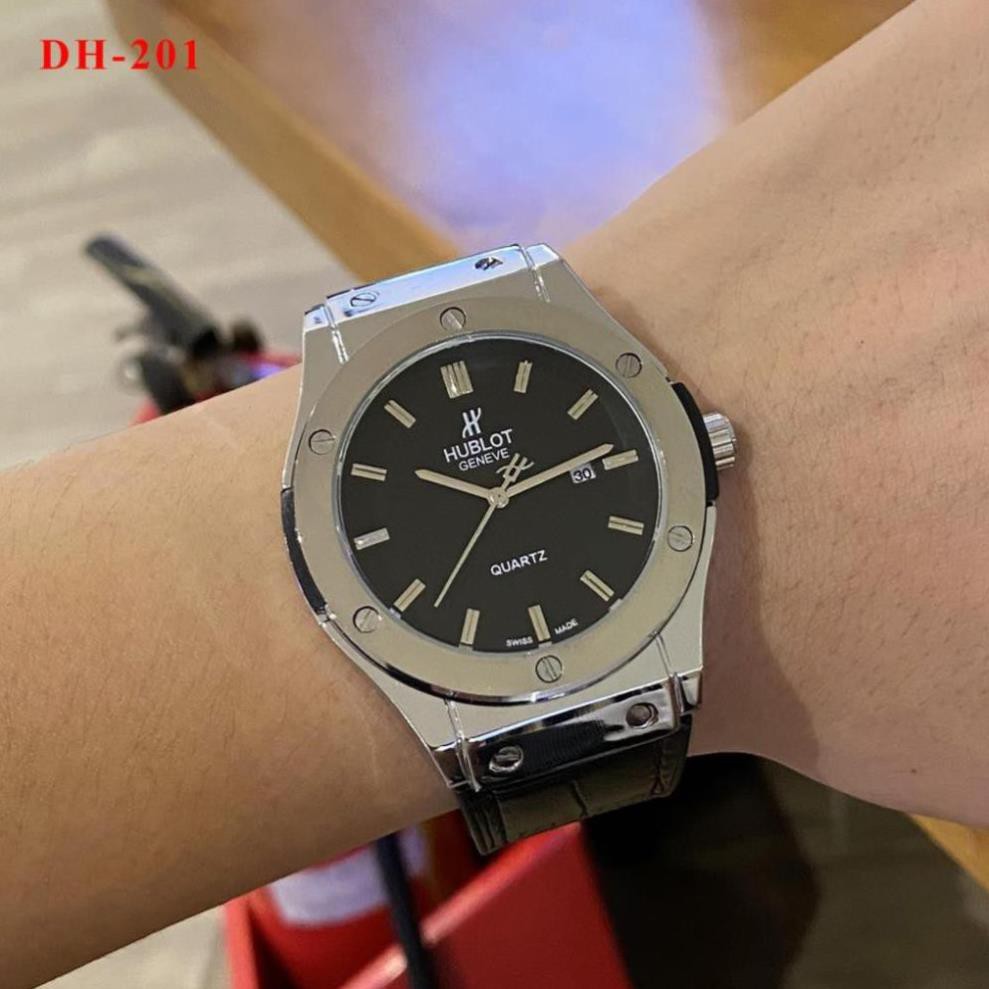 (Thẻ bảo hành 12 tháng) Đồng hồ nam Hublot - máy pin kim thể thao - Dongho.hublot.vientron