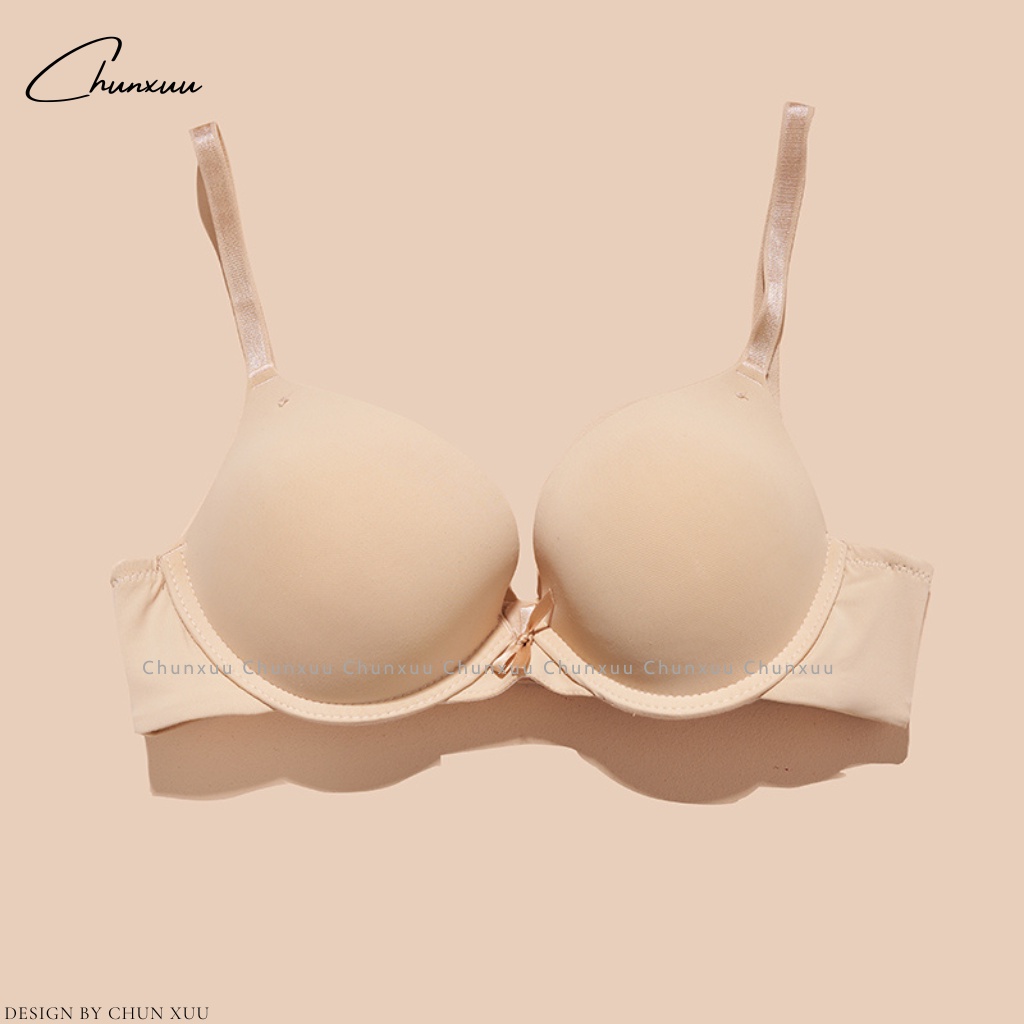 Áo lót nữ đúc su đệm vừa có gọng CHUNXUU, thiết kế đệm kép siêu nâng đẩy ngực - AV30