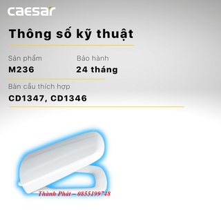 Caesar - [CHÍNH HÃNG] Nắp  Đóng Êm Bàn Cầu CAESAR M236, lắp với bồn cầu Caesar: CD1346, CD1347