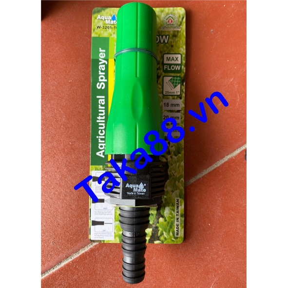 Đầu phun tưới cây rửa xe đa năng MADE IN TAIWAN loại chỉnh vặn xoắn