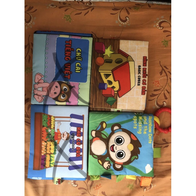 set 2 quyển sách vải cho bé