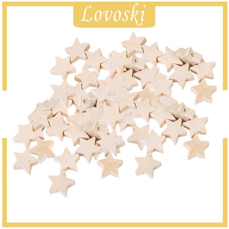 Bộ 50 Hạt Gỗ Dùng Làm Trang Sức Diy