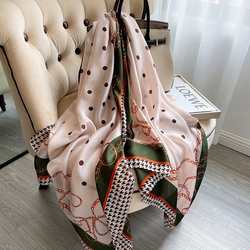 Khăn choàng chống nắng 180*90cm họa tiết phong cách Âu Mỹ thời trang mùa hè