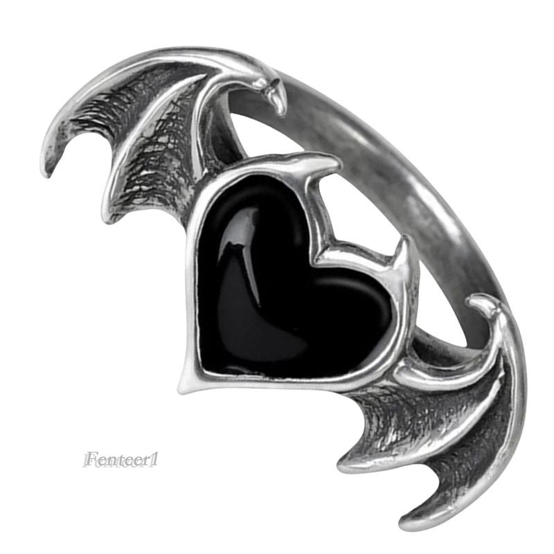 Nhẫn Hình Cánh Dơi Trái Tim Thời Trang Làm Quà Tặng Giáng Sinh