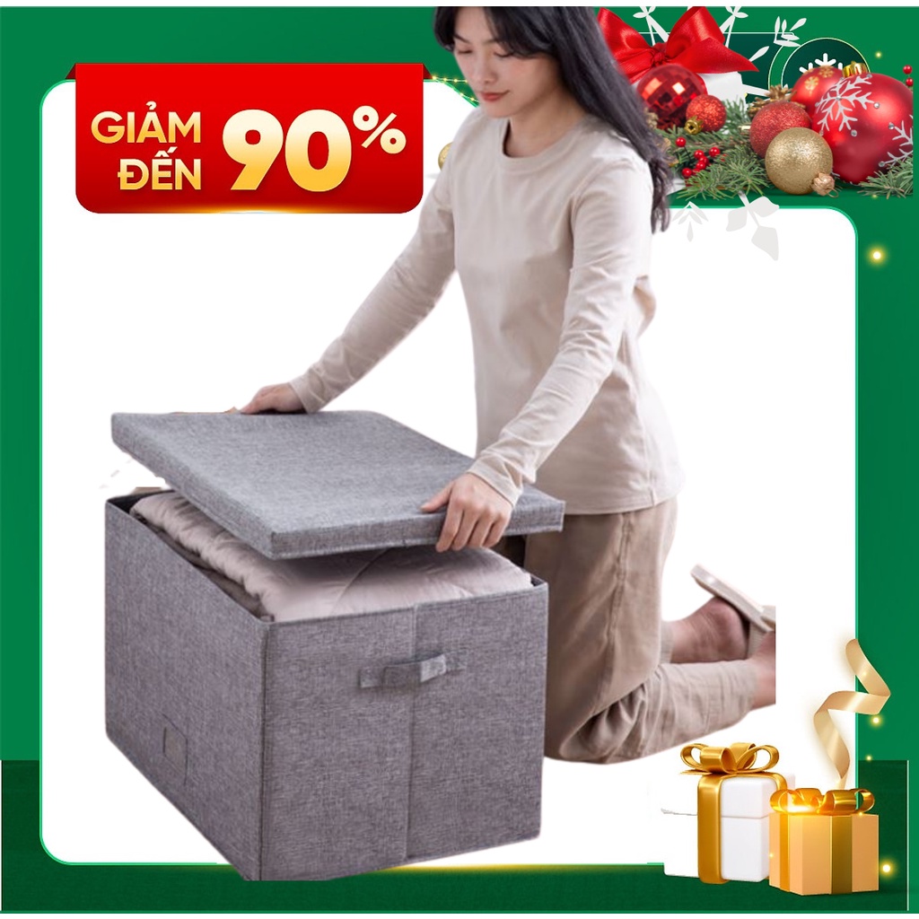 Hộp tủ vải đựng đồ đa năng, quần áo, sách báo TD3 phụ kiện thanh lịch làm đẹp không gian căn nhà - chính hãng miDoctor
