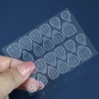 Keo dán móng 2 mặt, keo dán móng silicon ( 24 miếng 1 tờ )