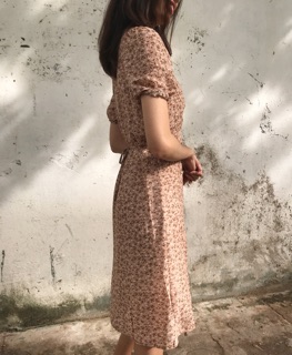ĐẦM HOA NHÍ TAY PHỒNG