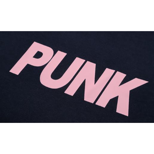 Áo sweater Nelly nỉ lót lông in hình "PUNK" áo nỉ