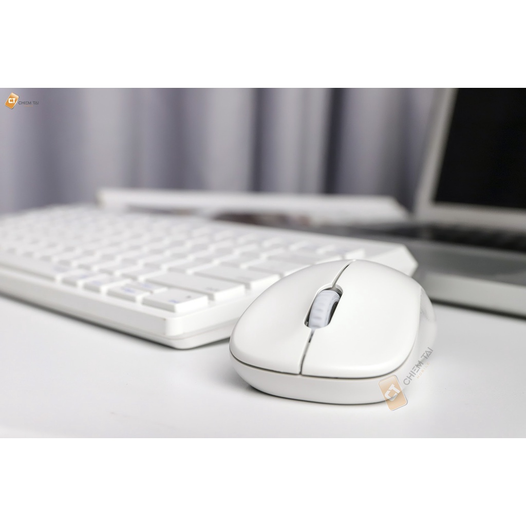 Bộ bàn phím chuột không dây Rapoo 8000M kết nối Bluetooth + Đầu thu USB Wireless - Chính Hãng