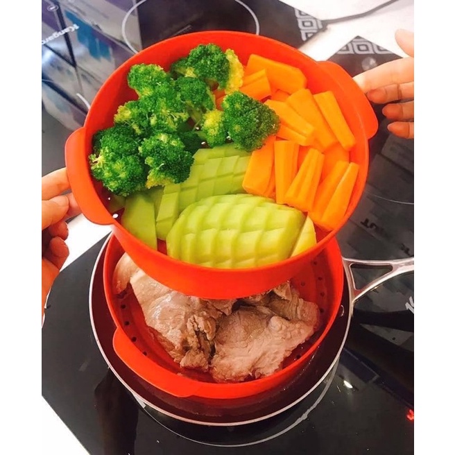 XỬNG HẤP TUPPERWARE 1 2 3 TẦNG - Hàng chính hãng Tupperware Việt Nam phân phối