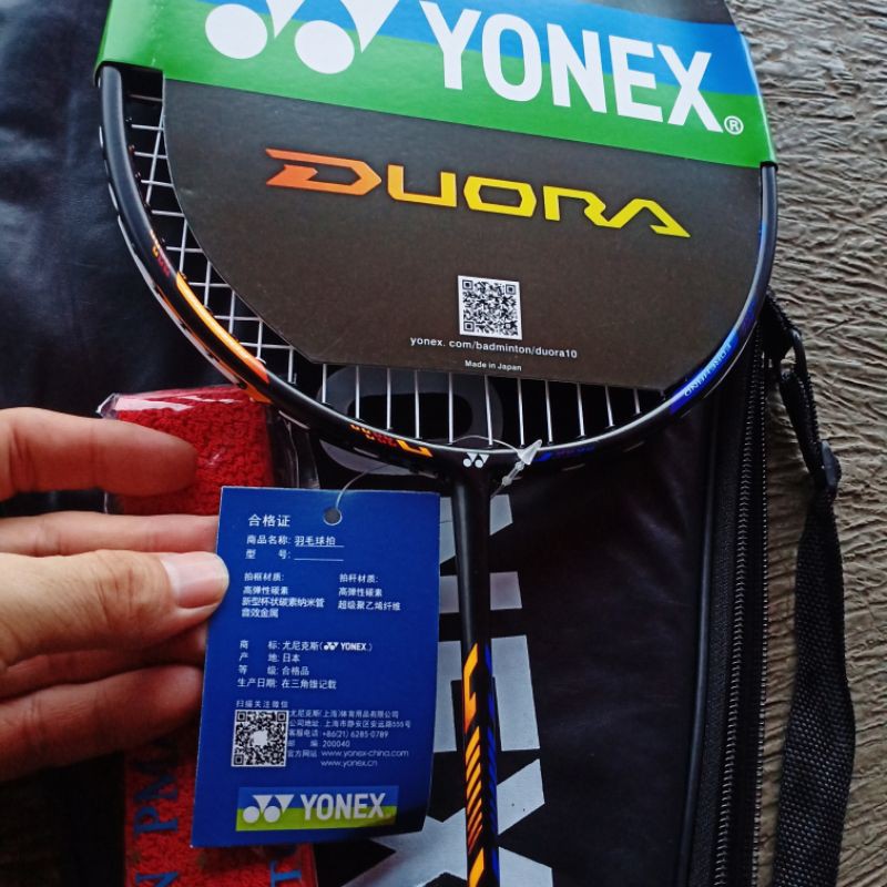 Bộ 10 Vợt Cầu Lông Yonex Duora Màu Đen / Cam