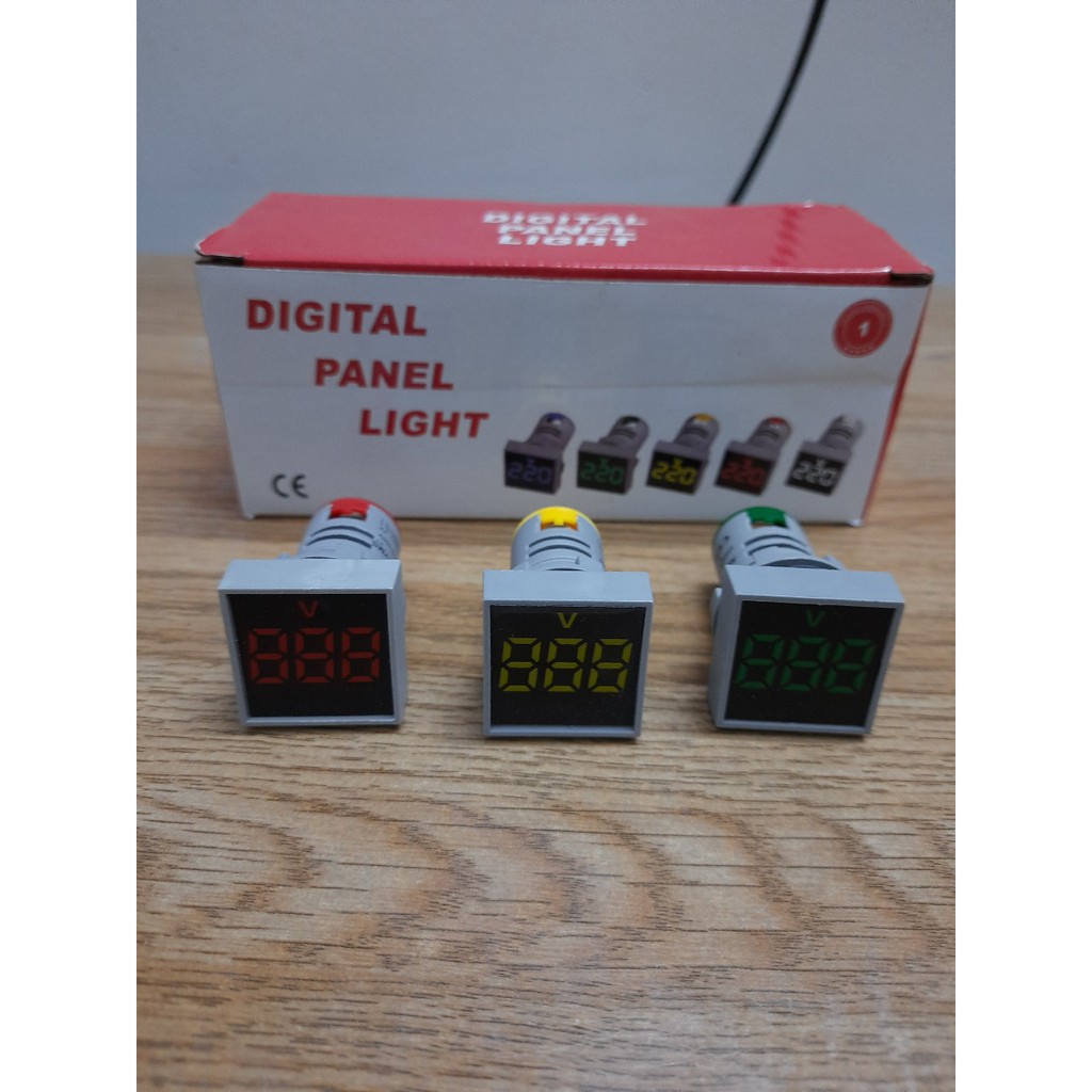 Đèn báo Vôn Ø22 Phi 22 đèn báo hiển thị điện áp Vôn kế