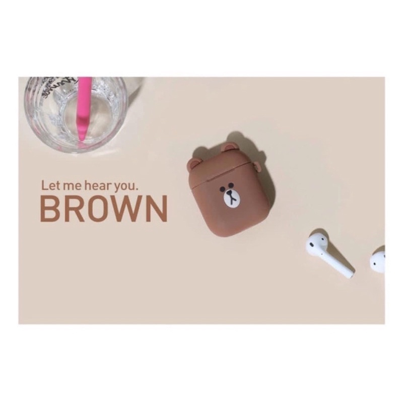 Ốp bảo vệ tai nghe airpods2 silicone Linefriends