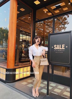 SET AO SƠ MI  QUÂN LƯNG CAO XEP LY