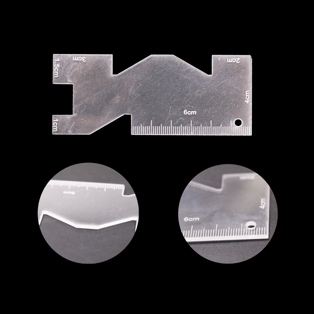 Thước Đo May Vá Bằng Acrylic Chất Lượng Cao 10*4cm