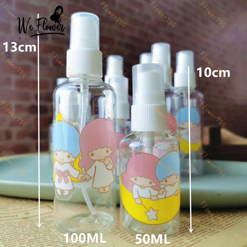 Chai chiết WE FLOWER đựng mỹ phẩm rỗng dạng xịt 50/ 100ml đa năng tiện lợi
