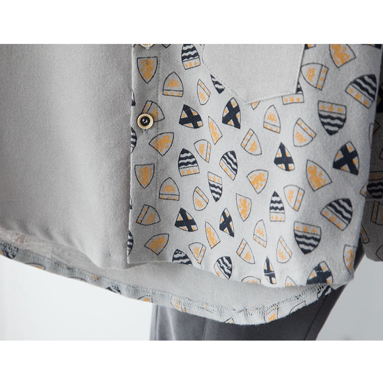 [babycat] Hàng Có Sẵn Áo Sơ Mi Tay Dài Phong Cách Hàn Quốc Nhật Bản / Hiệp Sĩ Thời Trang Xuân Thu Cho Bé Trai