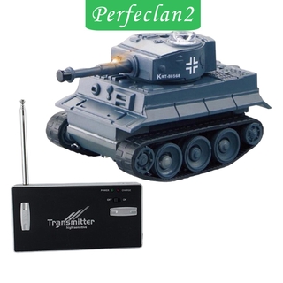 [Perfeclan2] Bánh xích xe tăng chiến đấu RC Mini có đồ chơi điều khiển Quà tặng cho bé trai Màu xám