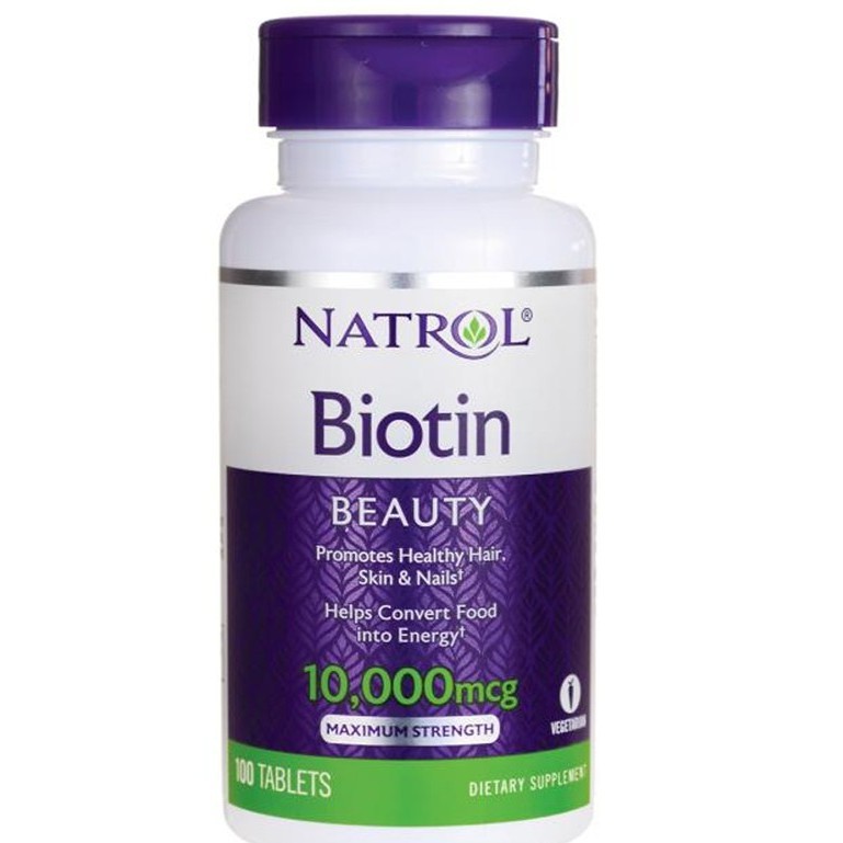 Viên Uống Hỗ Trợ Mọc Tóc Và Chống Rụng Tóc Natrol Biotin Beauty 10,000mcg Hộp 100 Viên