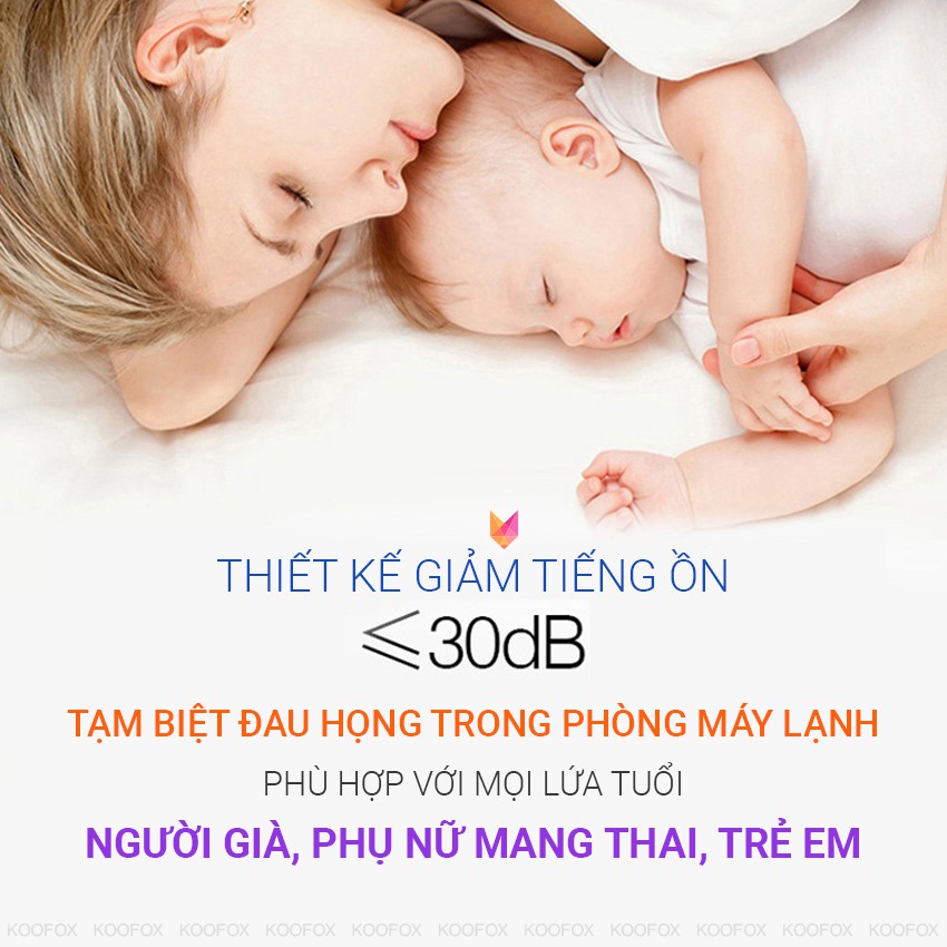 [HOT 2020] Máy Phun Sương Tạo Độ Ẩm Không Khí Adventage Humidifier 300ml - Khử Bụi, Tạo Ẩm, Đèn Led, Siêu Êm - KOOFOX