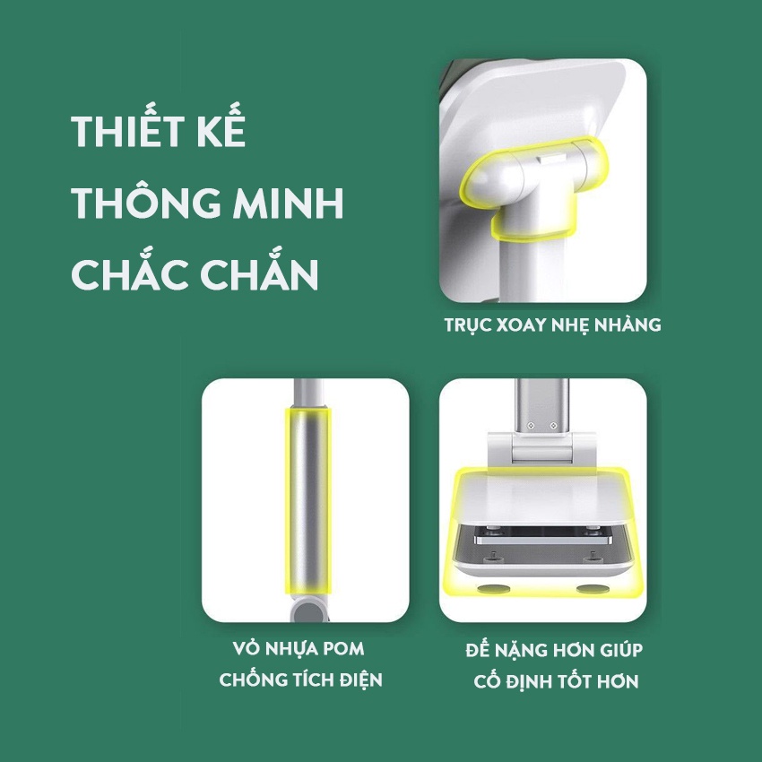 Giá đỡ điện thoại để bàn gấp gọn đa năng chất liệu nhựa cao cấp phù hợp mọi dòng điện thoại, ipad