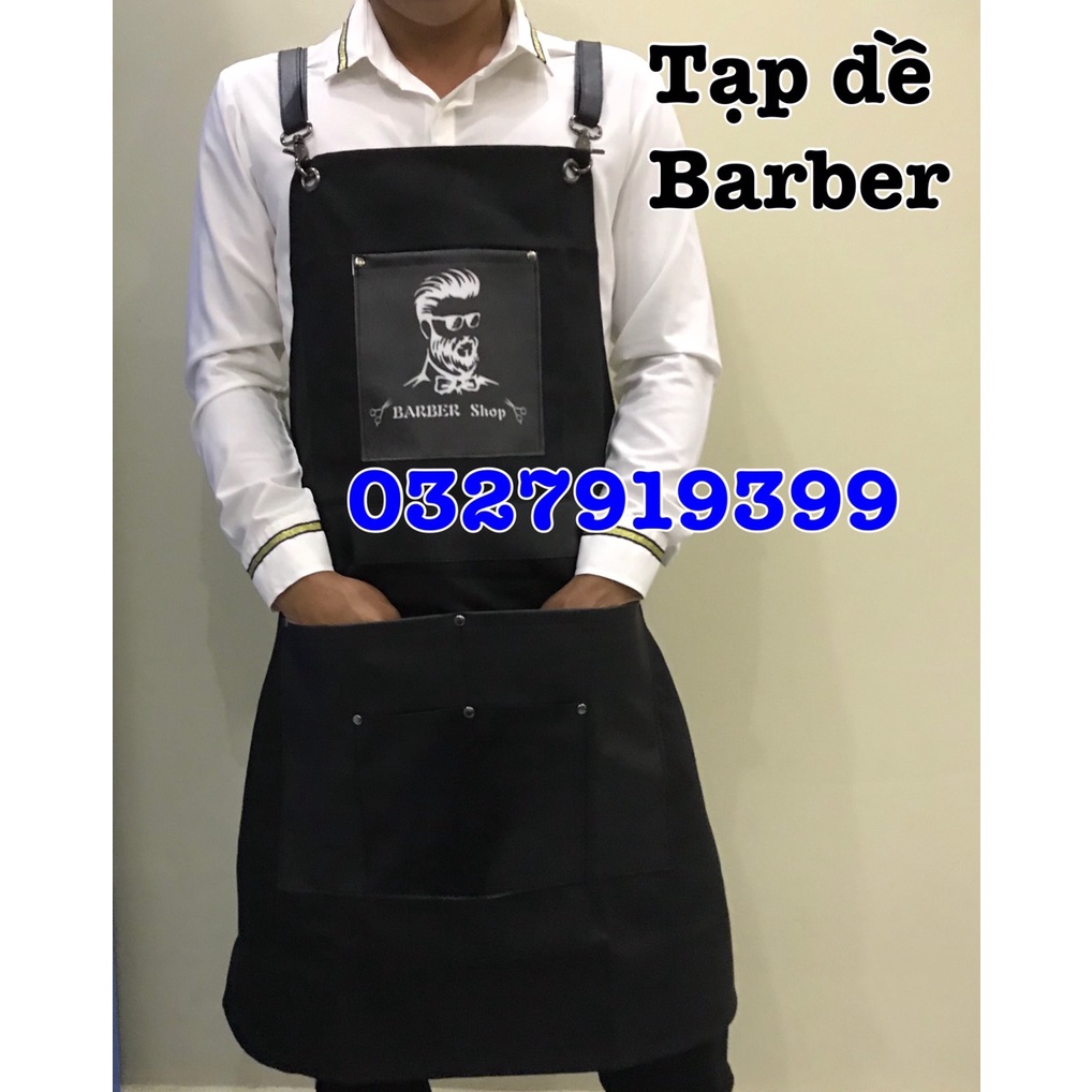 ✅FreeShip✅ Tạp dề bò BARBER mặc cắt tóc