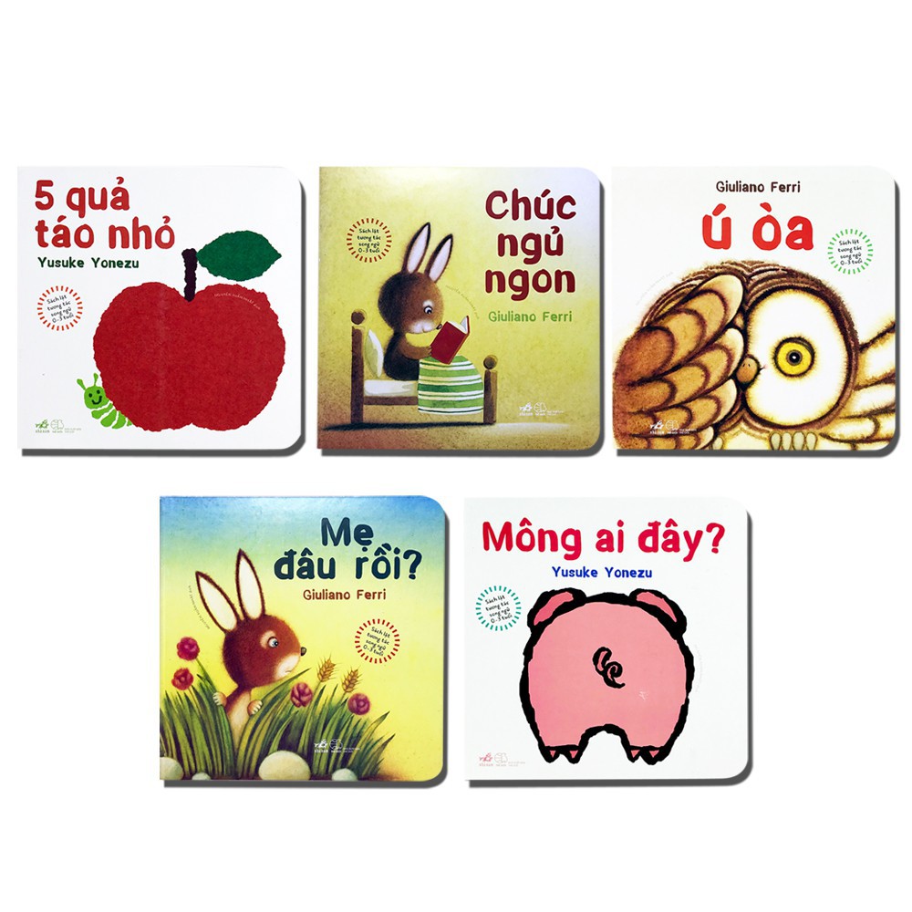 SÁCH - Bộ 5 Cuốn: Mẹ Đâu Rồi + 5 Qủa Táo Nhỏ + Mông Ai Đây + Ú Oà + Chúc Ngủ Ngon