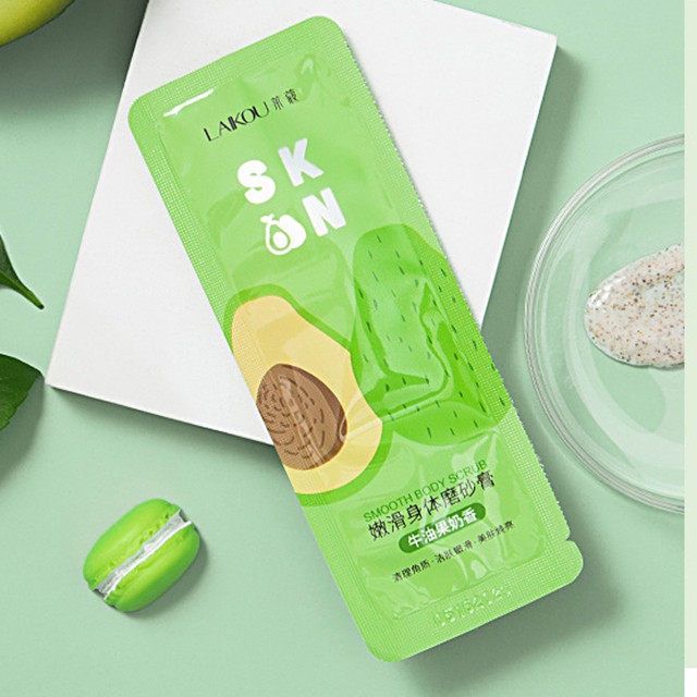 Set 2 gói tẩy tế bào chết body Bơ Sữa và Dâu Tây Laikou | BigBuy360 - bigbuy360.vn