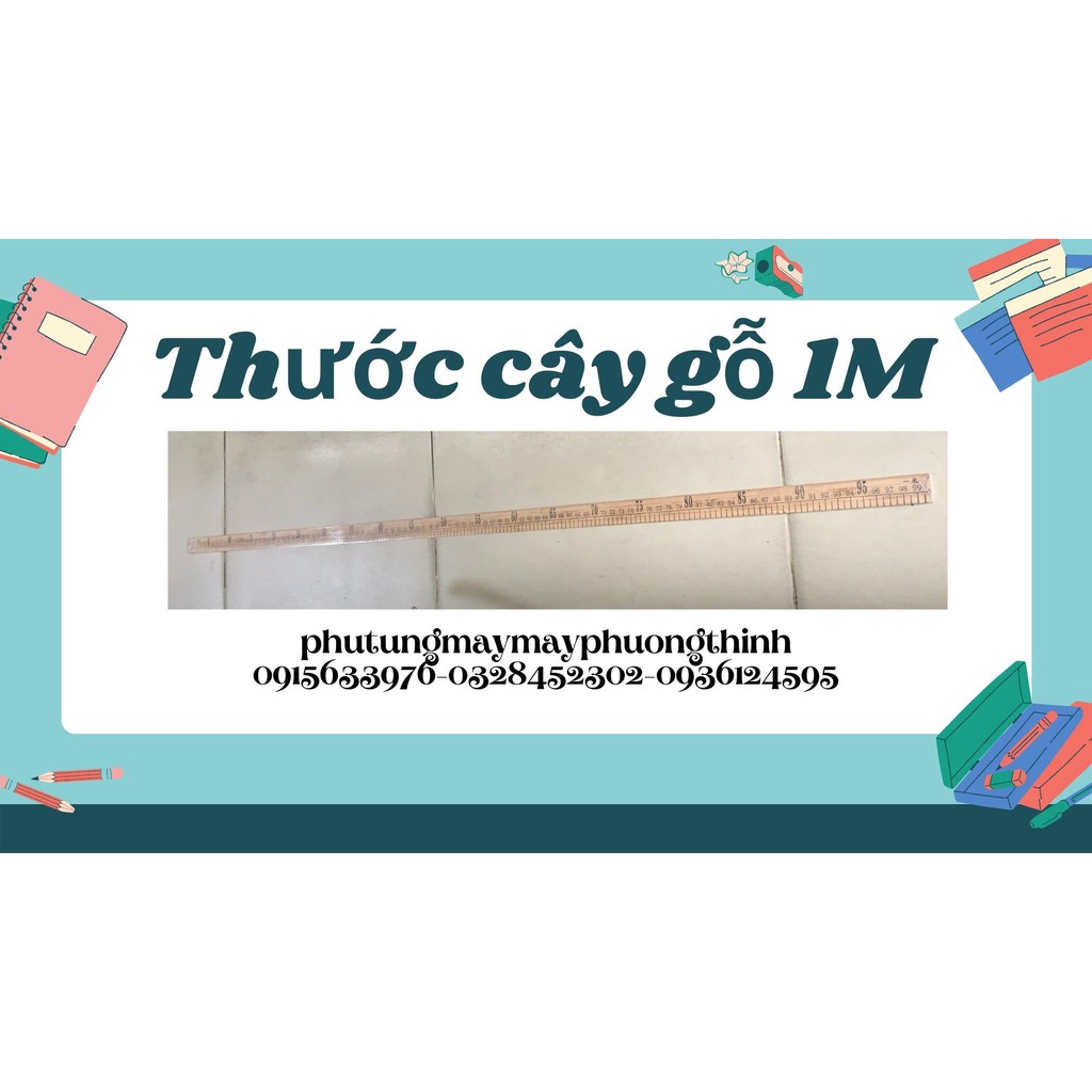 THƯỚC CÂY GỖ 1M