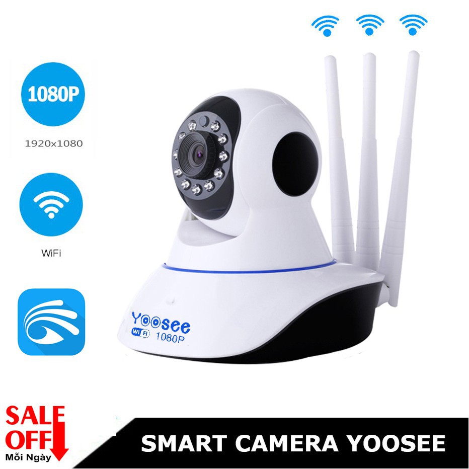 [Mã 267ELSALE hoàn 7% đơn 300K] Camera Yoosee 3 râu 2.0 - Full HD 1080P kèm thẻ nhớ 32GB | WebRaoVat - webraovat.net.vn