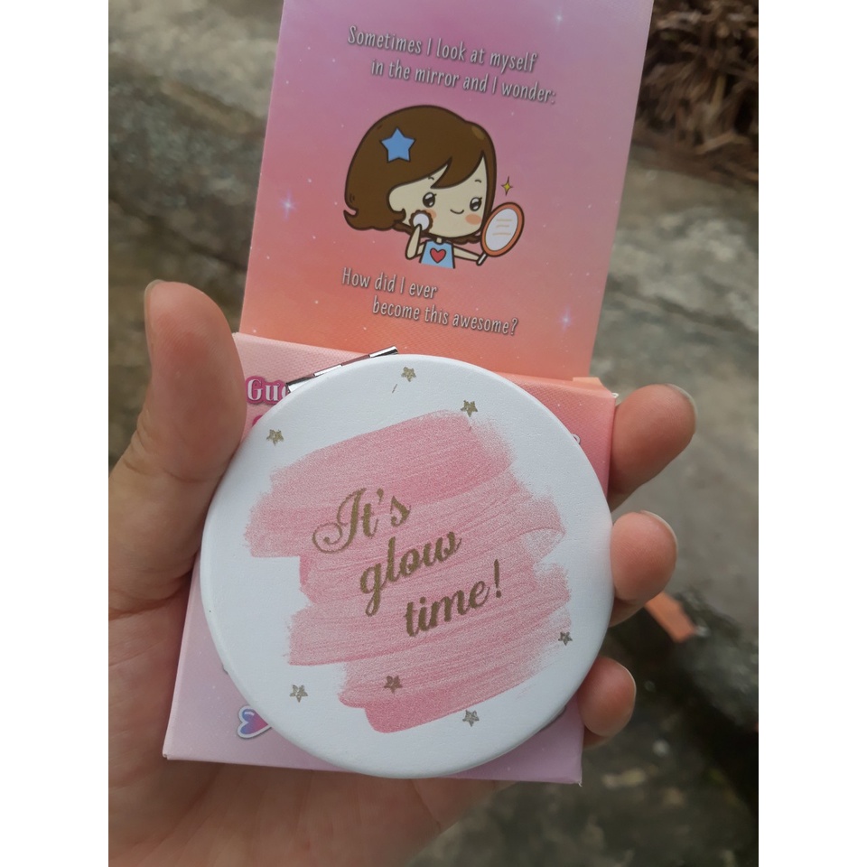 Gương Trang Điểm Cầm Tay gập đôi (Qùa tặng Sunplay Tone Up)