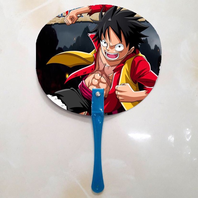 Quạt anime onepiece lufy in 2 mặt ảnh khác nhau