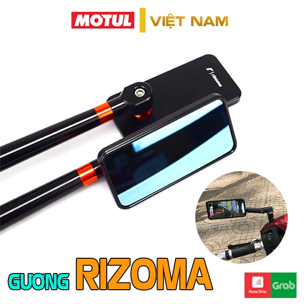 Gương chiếu hậu xe máy Rizoma thời trang mini mẫu Iphone gắn chân kính cho AB, SH, SH Mode, Wave,…