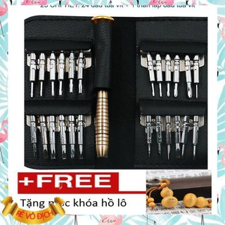 Tua vít điện thoại ❤️FREESHIP❤️ 🚛 Bộ tua vít sửa chữa đồ điện tử 25 đầu- 206638 +🎁 móc khóa ❤️Evoucher❤️