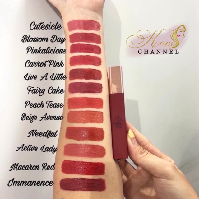 Son kem lì 𝟑𝐂𝐄 Cloud Lip Tint Full Màu