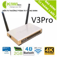 [Mã 159ELSALE hoàn 7% đơn 300K] Tivibox Kiwibox V3 Pro Ram 2GB, Hỗ trợ Bluetooth 4.0 - Hàng chính hãng