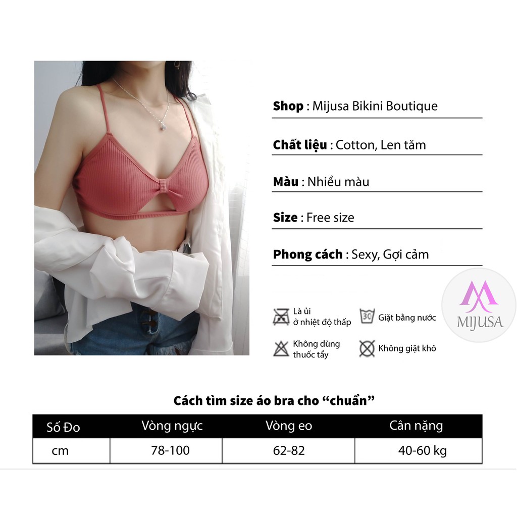 Áo Bra Nữ Len Tăm Không Gọng Nâng Ngực Mềm Mịn Co Giãn Thoải Mái Điệu Đà Siêu Xinh AL04 - mijusa | BigBuy360 - bigbuy360.vn