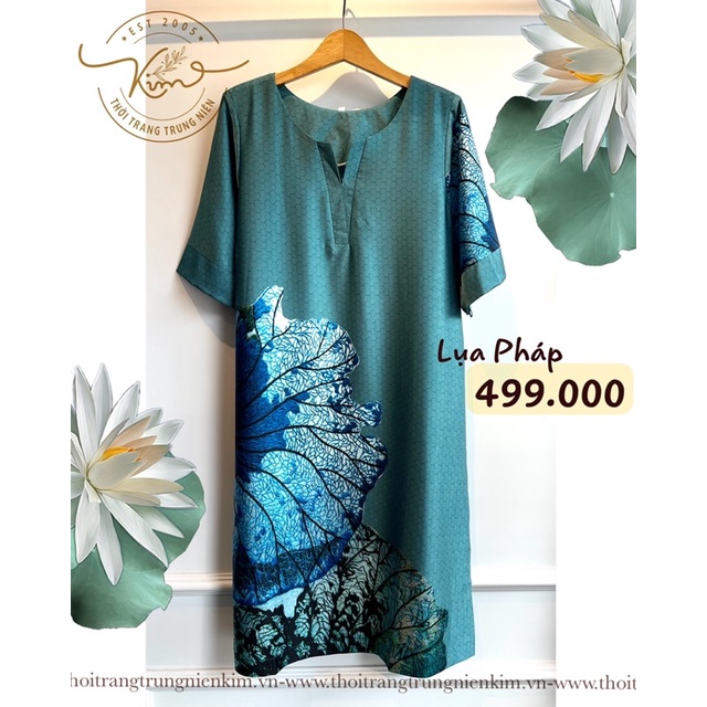 Đầm lụa trung niên sang trọng Bigsize