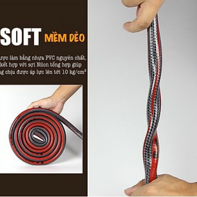 30 mét Vòi Tưới, Ống Dây Cao Su, Ống PVC Mềm 5 Lớp Siêu Xịn, Siêu Bền.