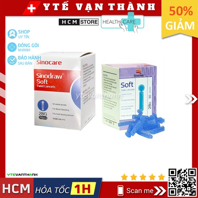 ✅ Kim Thử Đường Huyết Sinocare (Hộp 50 Kim) -VT0050