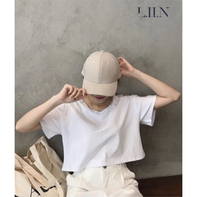 Áo phông nữ tay ngắn trơn, big size, form rộng chất co giãn thời trang Liin Clothing SP009